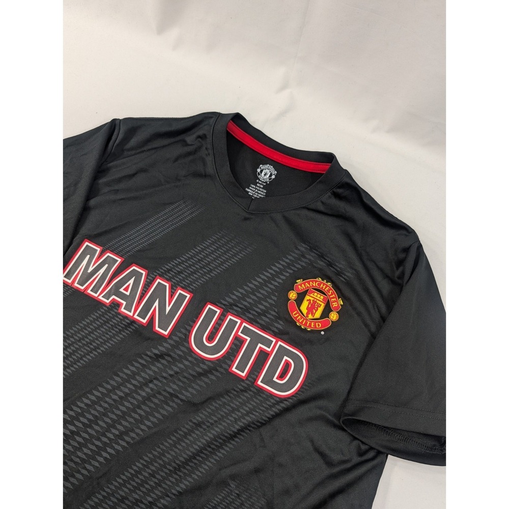 Manchester United Soccer Short Sleeve Tee Shirt Man UTD Men's Medium Black